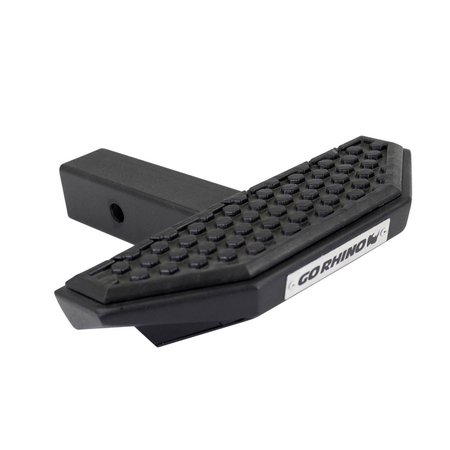 Go Rhino 2IN HITCH RECEIVERS UNIVERSAL HITCH STEP WITH HEX PATTERN STEP PAD BLACK HS3012T